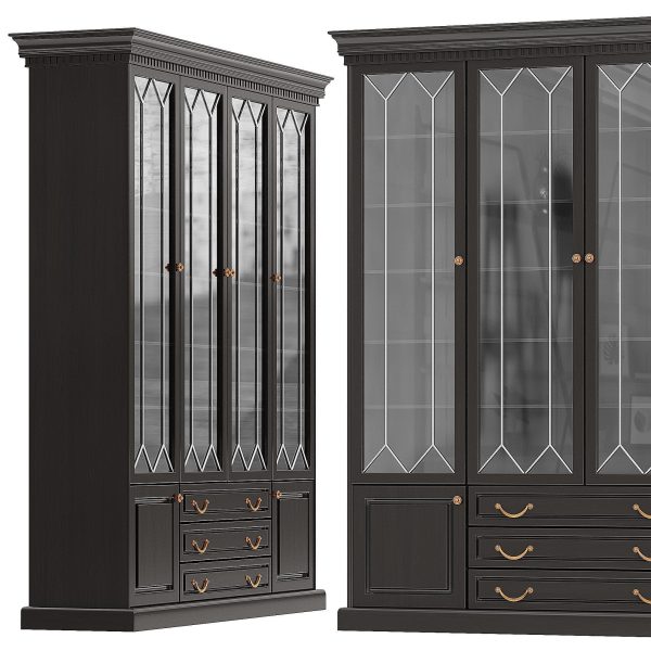 Door bookcase in Antique color