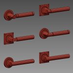 Door handle levers set