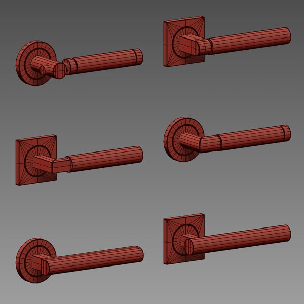 Door handle levers set