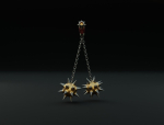 Double flail 3D model