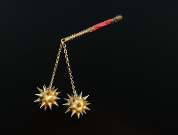 Double flail 3D model