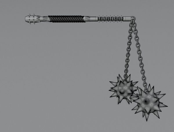 Double flail 3D model