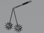 Double flail 3D model