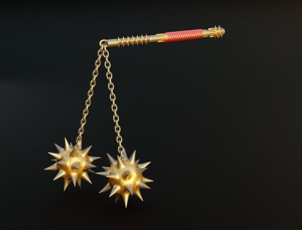 Double flail 3D model