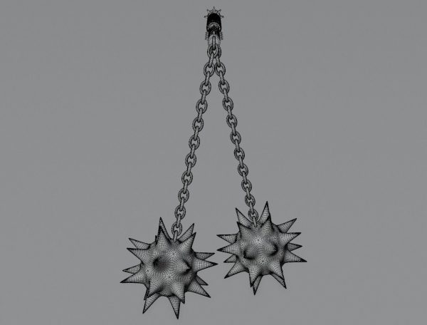 Double flail 3D model