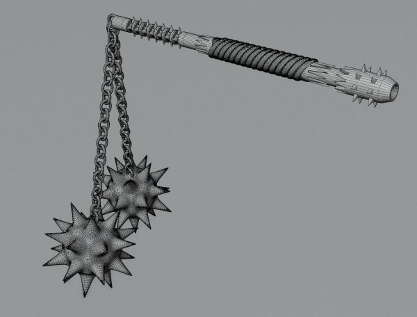 Double flail 3D model