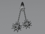 Double flail 3D model