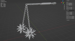 Double flail 3D model