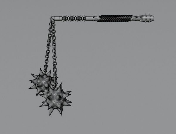 Double flail 3D model