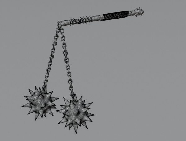 Double flail 3D model