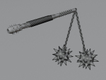 Double flail 3D model