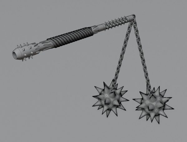 Double flail 3D model