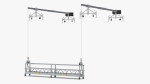 Double Window Cleaning Platform with Fastening to Roof