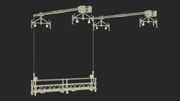 Double Window Cleaning Platform with Fastening to Roof