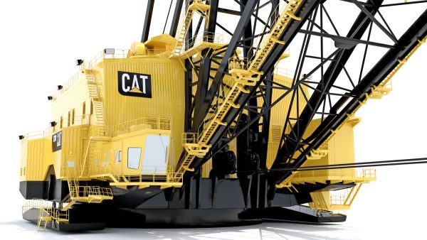 Dragline 3D model crane