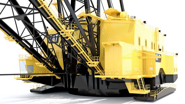 Dragline 3D model crane