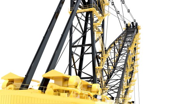 Dragline 3D model crane