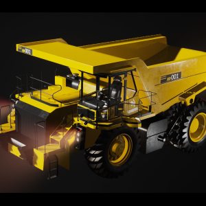 Driveable Animated Construction Truck