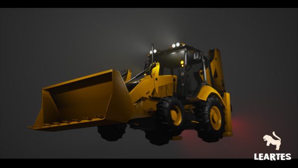 Driveable Animated Excavator Dozer with Material Variations