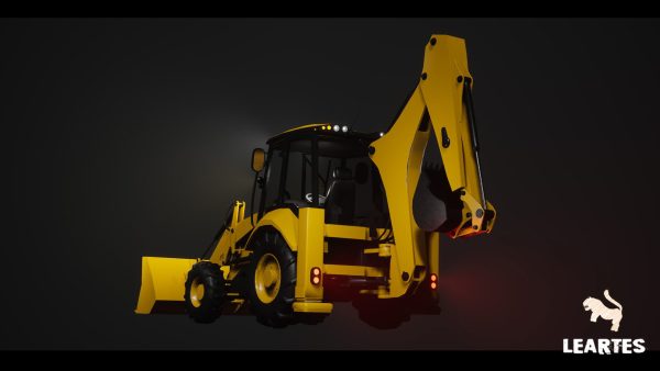 Driveable Animated Excavator Dozer with Material Variations