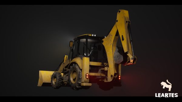 Driveable Animated Excavator Dozer with Material Variations