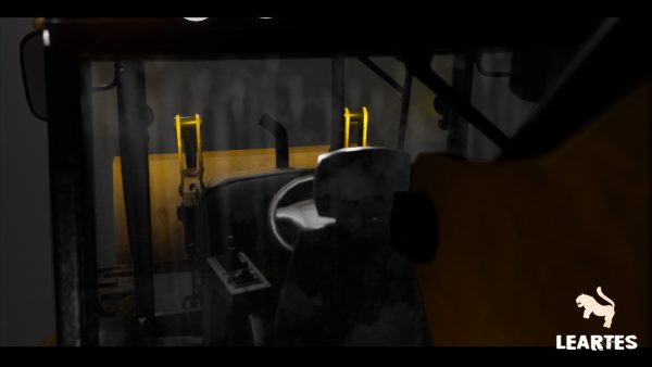 Driveable Animated Excavator Dozer with Material Variations