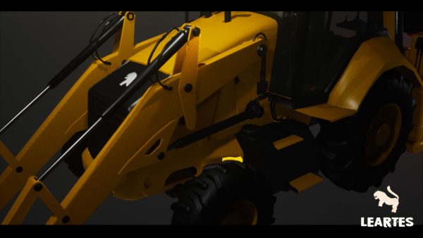 Driveable Animated Excavator Dozer with Material Variations