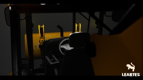 Driveable Animated Excavator Dozer with Material Variations