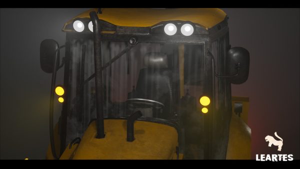 Driveable Animated Excavator Dozer with Material Variations