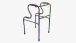 Dual riser walking folding frame
