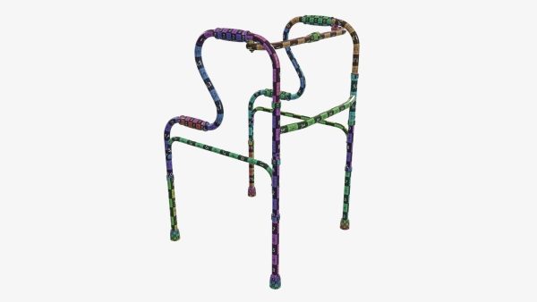 Dual riser walking folding frame
