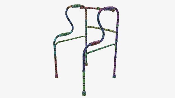 Dual riser walking folding frame