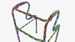 Dual riser walking folding frame