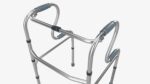 Dual riser walking folding frame