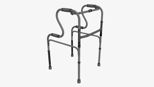 Dual riser walking folding frame