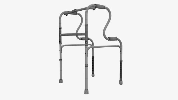 Dual riser walking folding frame
