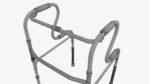 Dual riser walking folding frame