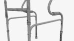 Dual riser walking folding frame