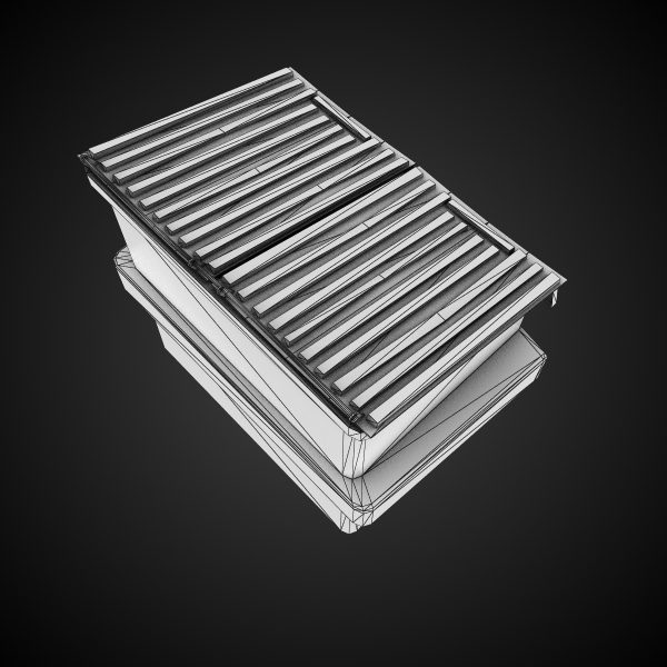 Dumpster trash can with grill on top