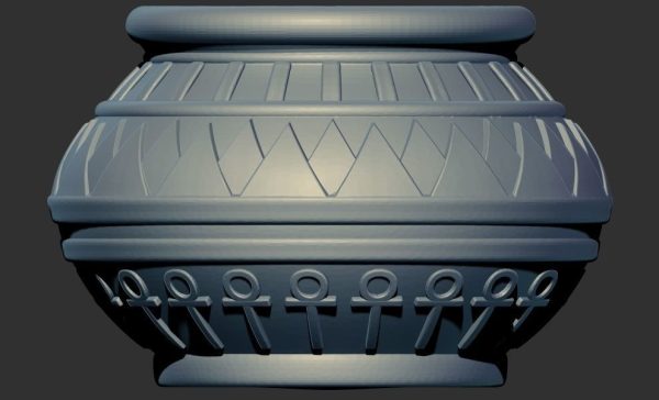 Egyptian Pottery 3D Printable model cnc
