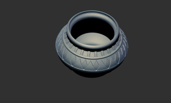 Egyptian Pottery 3D Printable model cnc