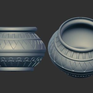 Egyptian Pottery 3D Printable model cnc
