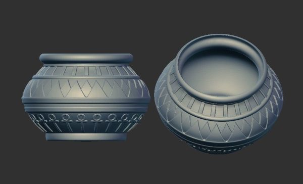 Egyptian Pottery 3D Printable model cnc