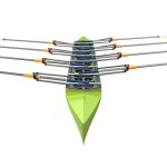 Eight Men Rowing Boat