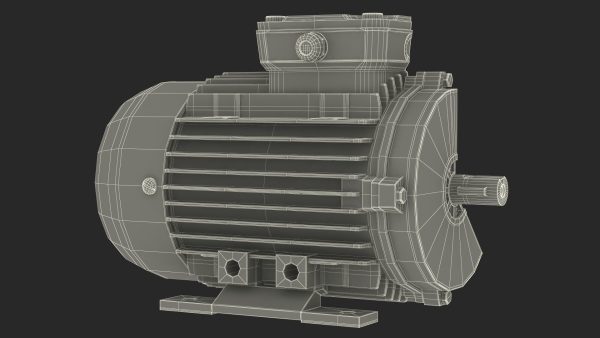 Electric Motor Cross Section Green