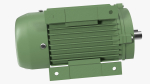 Electric Motor Cross Section Green