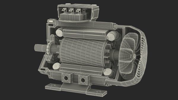 Electric Motor Cross Section Green