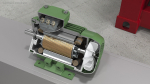 Electric Motor Cross Section Green