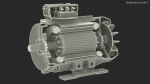 Electric Motor Cross Section Green