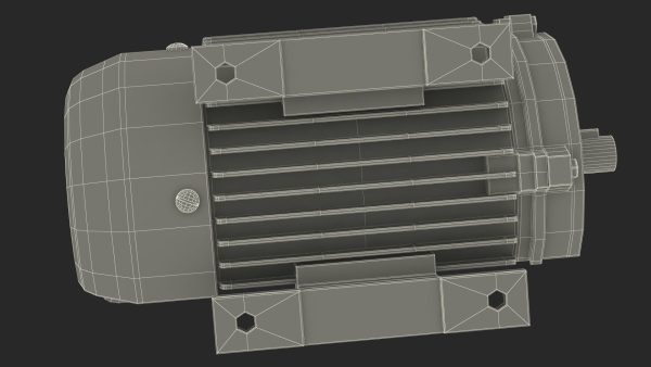 Electric Motor Cross Section Green